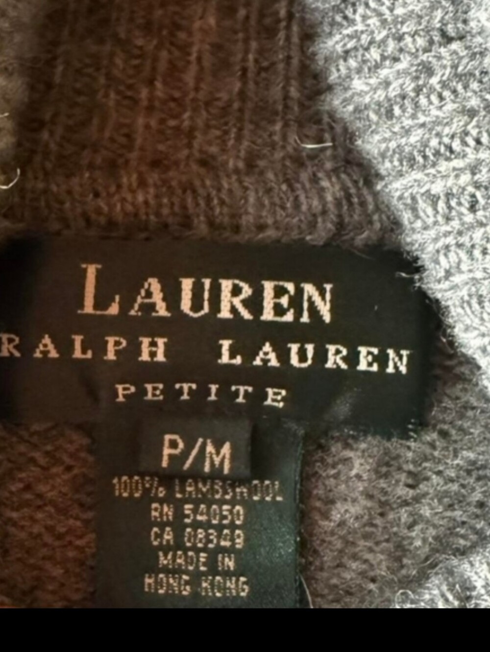 Vintage Ralph Lauren Gray Lambswool Turtleneck Ice Skaters Sweater MP - Picture 12 of 16